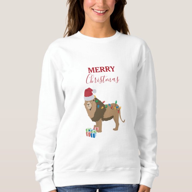 Lejona juldjur med Santa Hat T Shirt (Framsida)
