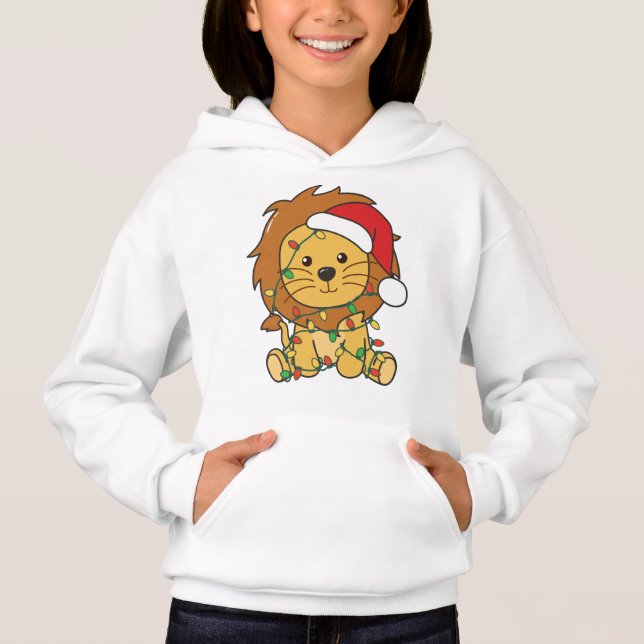 Lejona julvinterdjur Helgdag Lejon T Shirt (Framsida)