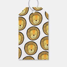 Lejona jungle Animal Mönster Presentetikett