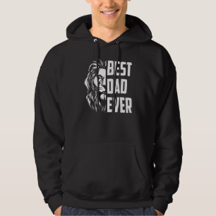 Lejona Kung Bästa Pappa någonsin pappa Lycklig Far Hoodie