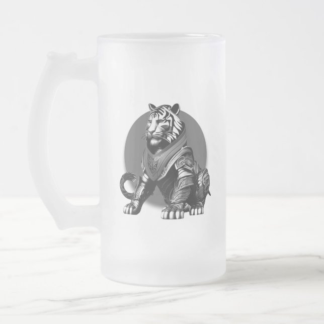 lejona kung frostat ölglas (Vänster)