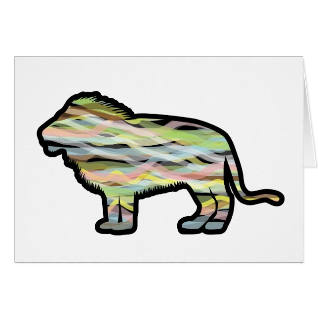 Lejona Kung Hälsningskort (Framsidan Horizontal)