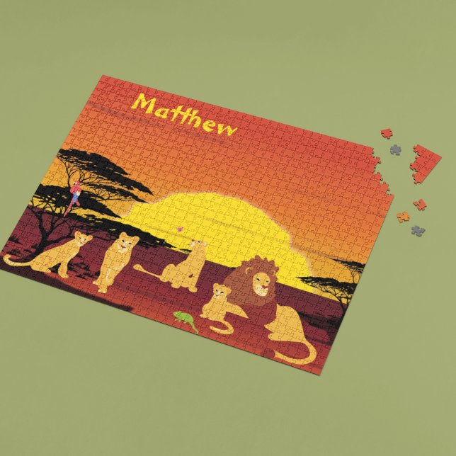 Lejona Kung i Afrikan för Jungle-Personligen Pussel (Skapare uppladdad)