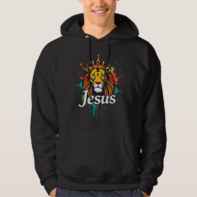 Lejona Kung Jesus - Hoodie (Framsida)