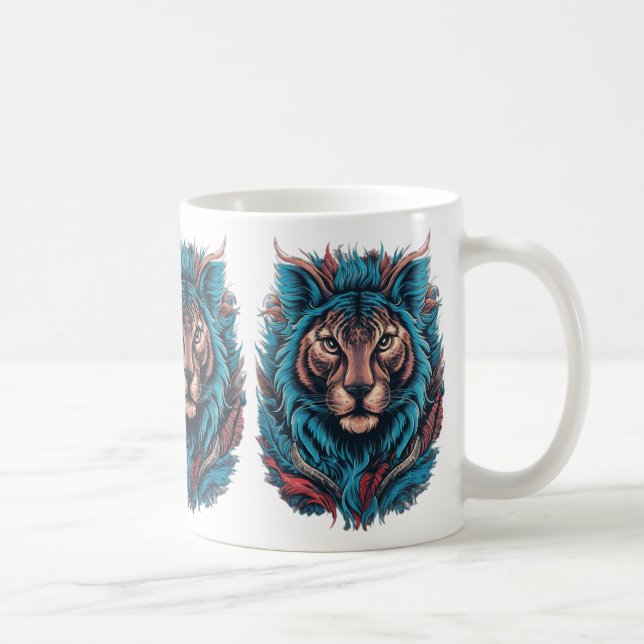 Lejona kung kaffemugg (Höger)