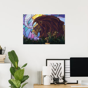 Lejona kung och Unge Poster