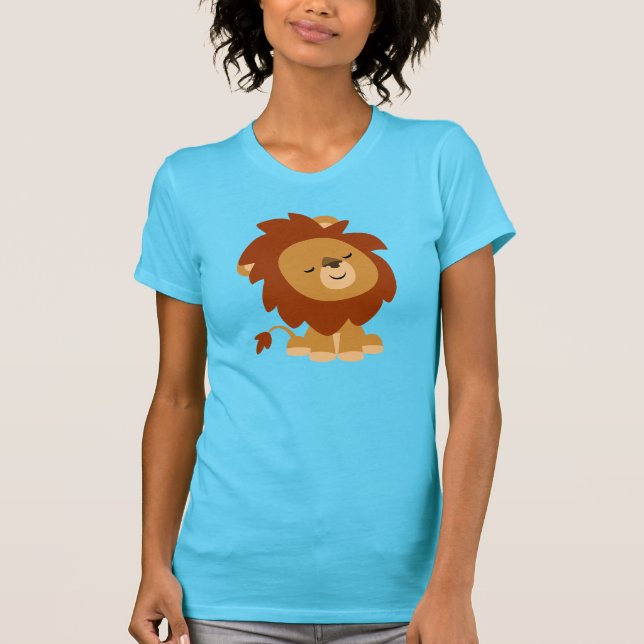 Lejona kvinnor, T-Shirt, Cute fredliga Tecknaden T Shirt (Framsida)