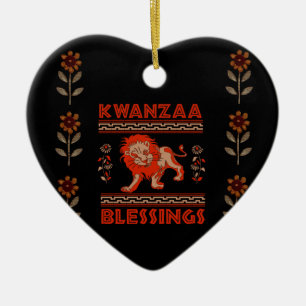 Lejona Kwanzaa Julgransprydnad Keramik