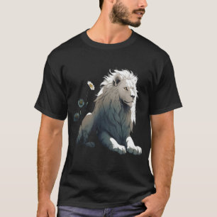Lejona lejona konstverk Flowers Zoo Animal T Shirt
