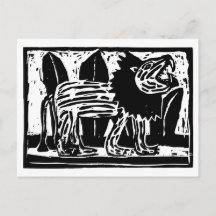 Lejona Lino-klipp för svartvitt