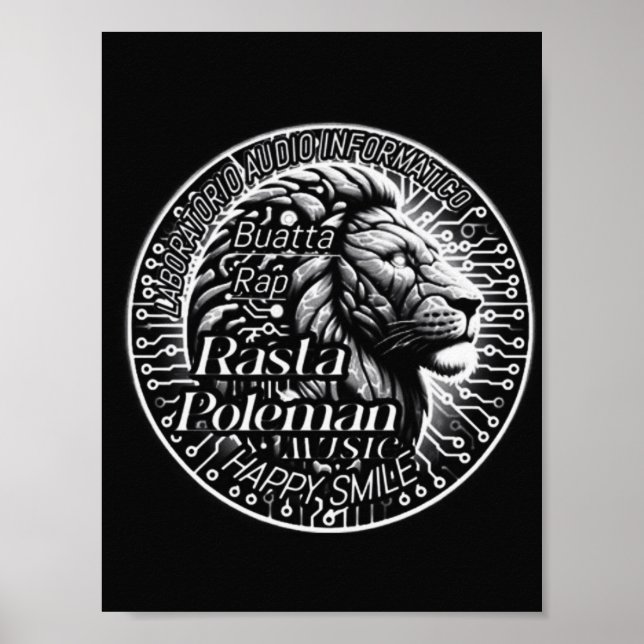 Lejona Ljud Wall Art Art Poster (Framsidan)