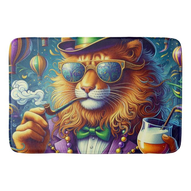 Lejona/Louisiana Mardi Gras Badrumsmatta (Framsidan)