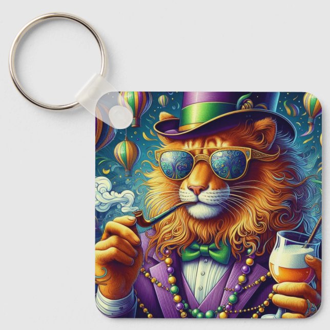 Lejona/Louisiana Mardi Gras Nyckelring (Framsida)