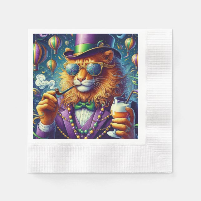 Lejona/Louisiana Mardi Gras Pappersservett (Framsidan)