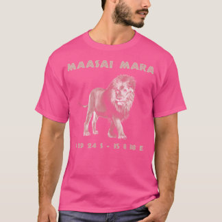 Lejona maasai Maras geografiska koordinater T Shirt