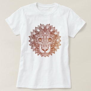 Lejona Mandala Ornamental, Hand plockade Lejona Ma T Shirt