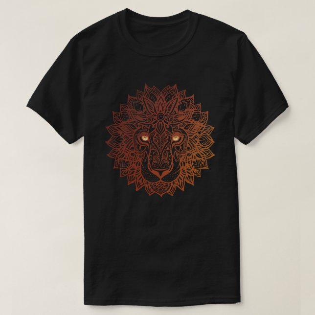 Lejona Mandala Ornamental, Hand plockade Lejona Ma T Shirt (Design framsida)
