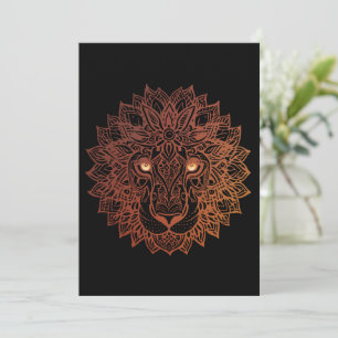 Lejona Mandala Ornamental, Hand plockade Lejona Ma Tack Kort