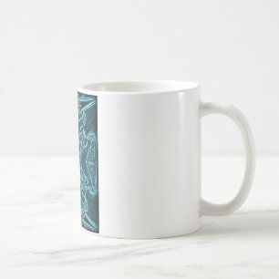Lejona med kaffemugg