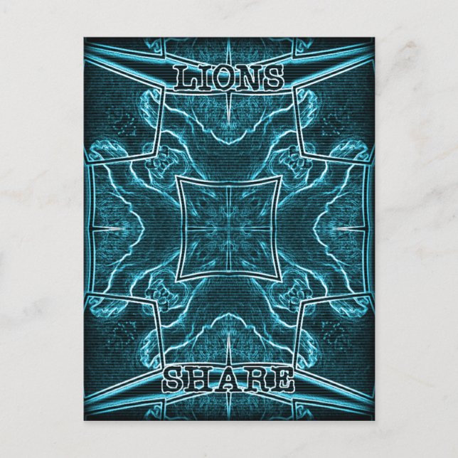 Lejona med vykort (Framsida)