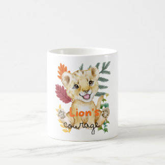 Lejona modet mugg för vuxen kaffebarn mjölk