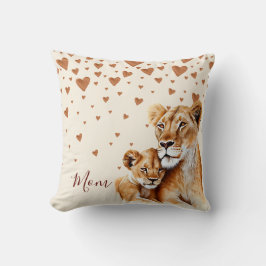 Lejona mor och hennes baby mors dag kudde