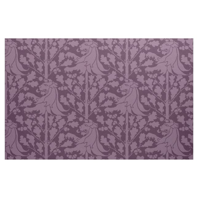 Lejona och ekiska, Eggplant Tyg (Fat Quarter)