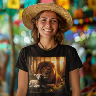 LEJONA OCH LAMB-KRISTNA T-SHIRTS