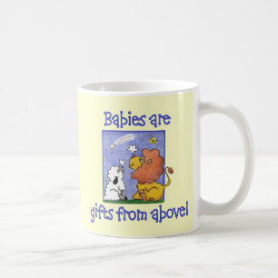 Lejona och lammfällda fallande stjärnor kaffemugg