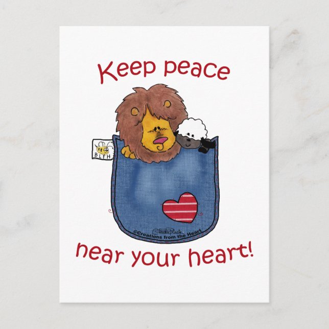 Lejona och lammfickor vykort (Framsida)