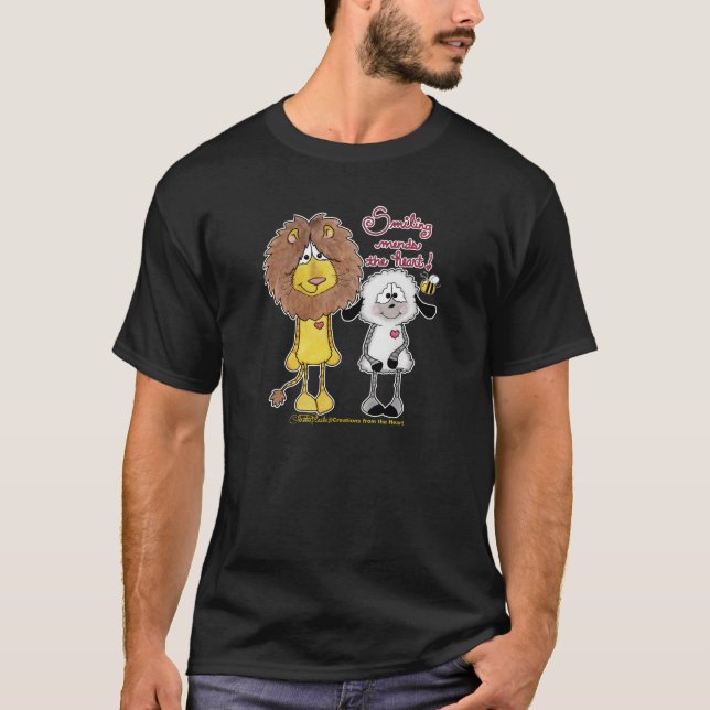 Lejona och lammhjärtfläckar t shirt (Framsida)