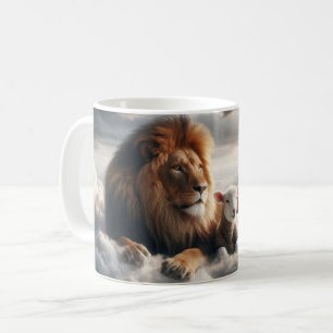 Lejona och lammkaffe Mugg