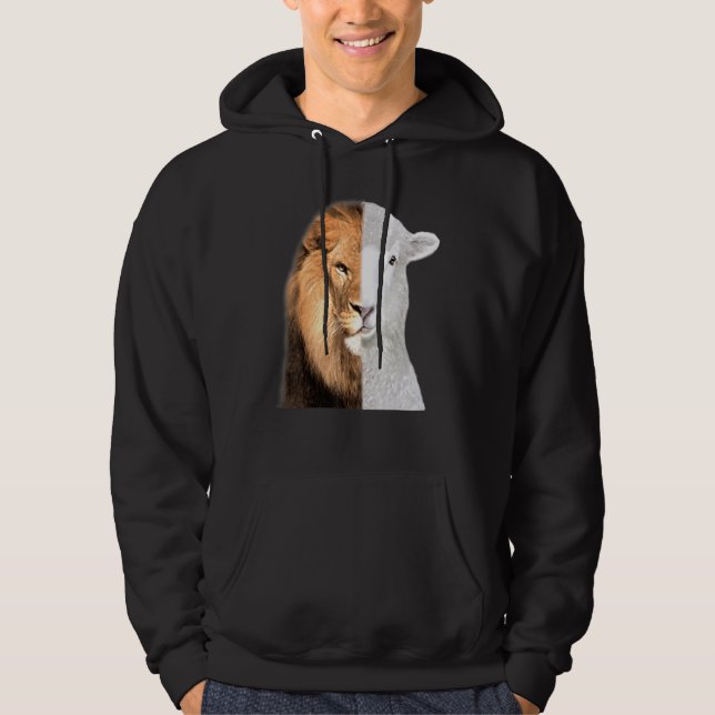 Lejona och lampa hoodie (Framsida)