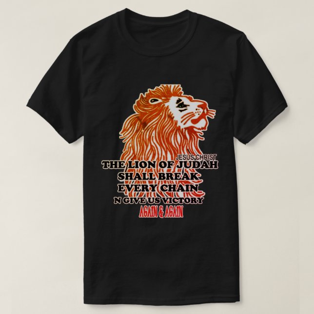 Lejona på Judah Christian T Shirt-stammen T Shirt (Design framsida)