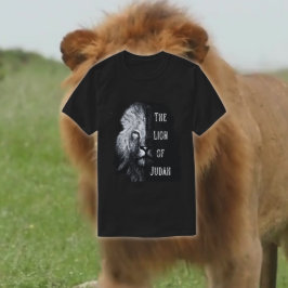 Lejona på Judah Jesus Kristus Grunge Black T Shirt