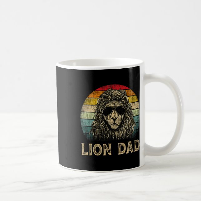 Lejona Pappa Lejon Älskare pappa Fars dag Kaffemugg (Höger)