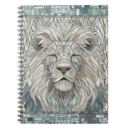 Lejona Porträtt Mosaic Art Anteckningsbok
