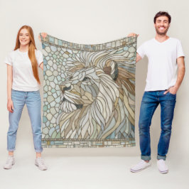 Lejona Porträtt Mosaic Art Fleecefilt