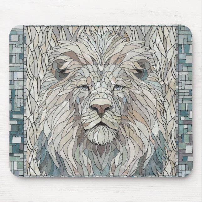 Lejona Porträtt Mosaic Art Musmatta (Framsidan)