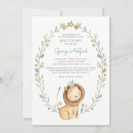 Lejona prins Pojke Bautismo Inbjudningar