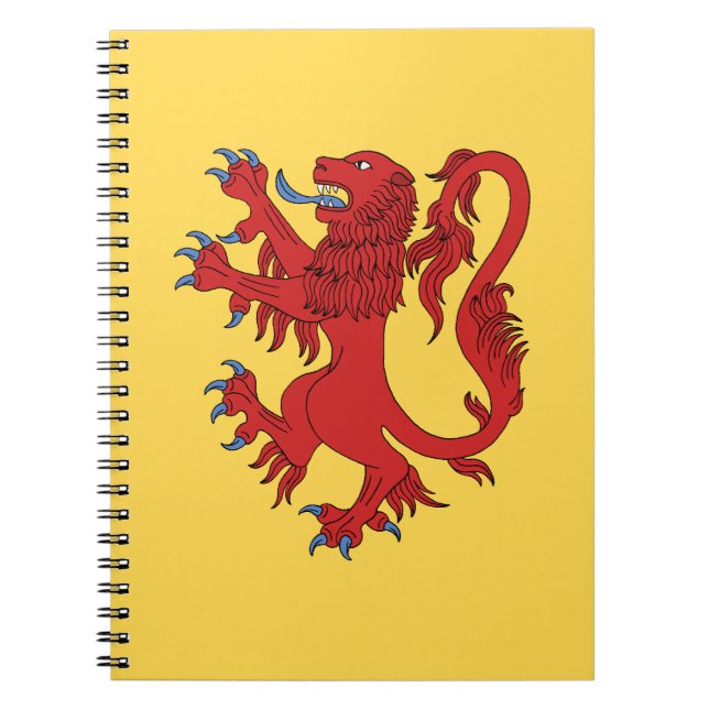 Lejona Rampant Gules Anteckningsbok Med Spiral (Framsidan)