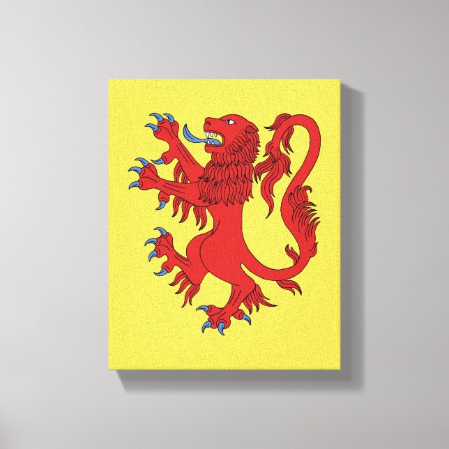 Lejona Rampant Gules Canvastryck (Framsida)