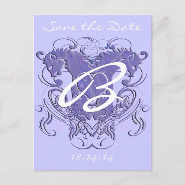 Lejona Rampant Renaissance Bröllop Meddelande Vykort (Framsida)