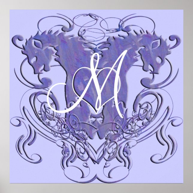 Lejona Rampant Renaissance Bröllop Poster (Framsidan)