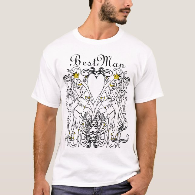 Lejona Rampant Renaissance Bröllop T-shirt (Framsida)
