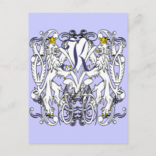 Lejona Rampant Renaissance Bröllop Vykort