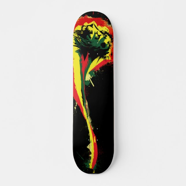 Lejona Rasta Mini Skateboard Bräda 18,5 Cm (Framsida)