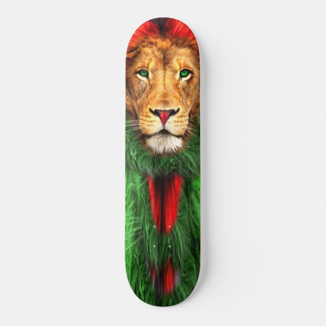 Lejona Rasta Old School Skateboard Bräda 21,6 Cm (Framsida)
