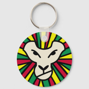 Lejona Rastafari Färgad Mane Nyckelring