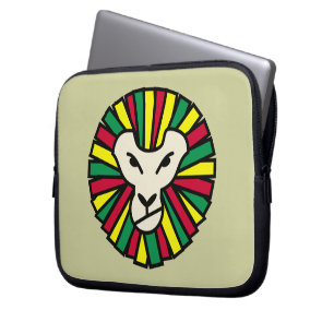 Lejona Rastafariska Flagga Laptop Sleeve